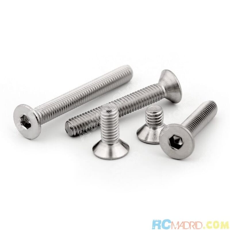 Tornillo Allen M3 x 8 mm INOX cabeza avellanada (10 unidades)